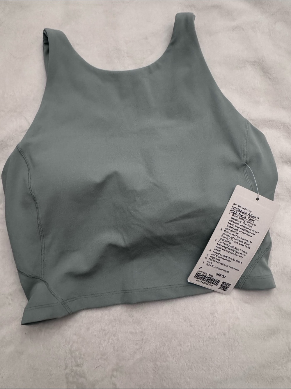 Lululemon Align High Neck Tank in Silver Blue